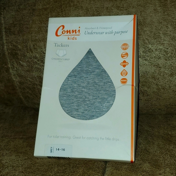 Conni Kids Absorbent/Waterproof Underwear with purpose Gray 14-16 - Picture 1 of 2